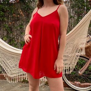 Chiffon Red Dress